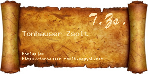 Tonhauser Zsolt névjegykártya