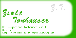 zsolt tonhauser business card